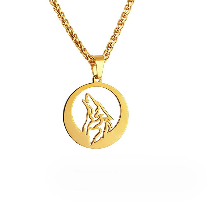 Wolf Head Pendant Necklace
