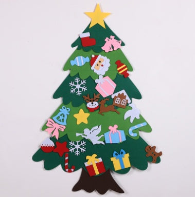 DIY Felt Christmas Tree With Three-dimensional Christmas