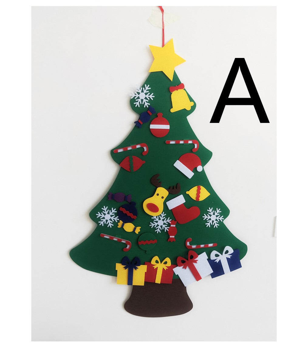 DIY Felt Christmas Tree With Three-dimensional Christmas