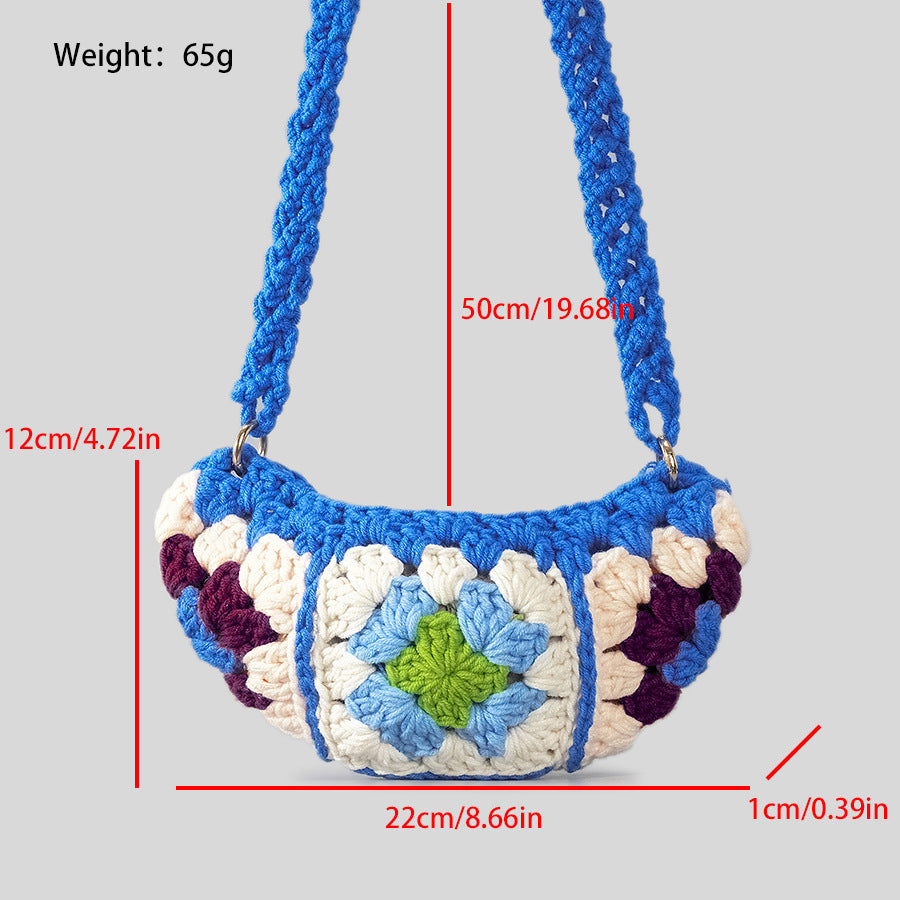 Grandma Plaid Cotton Thread Woven Bag