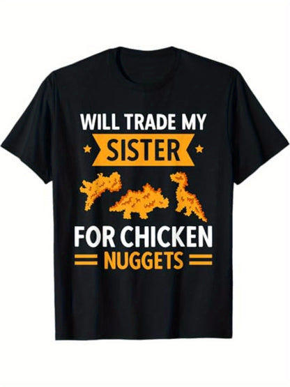 Chicken Block Enthusiasts Will Exchange Their Younger Sister For A Chicken Block T-shirt, Which Is Unisex, Short Sleeved, Casual, And Fashionable For Autumn