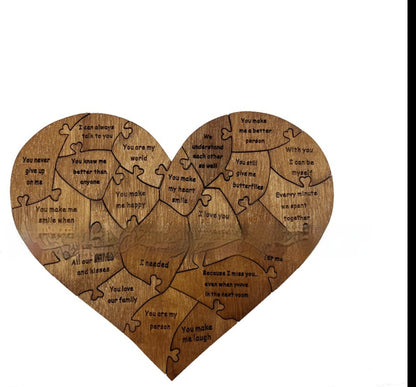 Reasons Why I Love You Wooden Heart Puzzle Romantic Love Jigsaw Pu
zzle Wedding Anniversary For Wife Husband Birthday Gifts Valentine's Day Gift