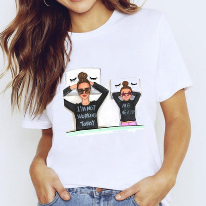 Mother And Daughter Parent-child Wear Summer Short Sleeves