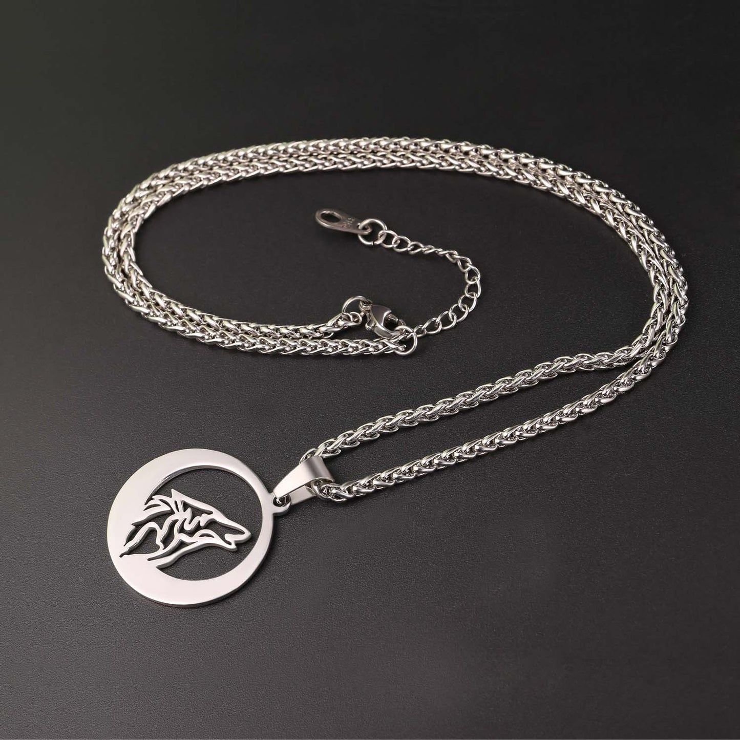 Wolf Head Pendant Necklace