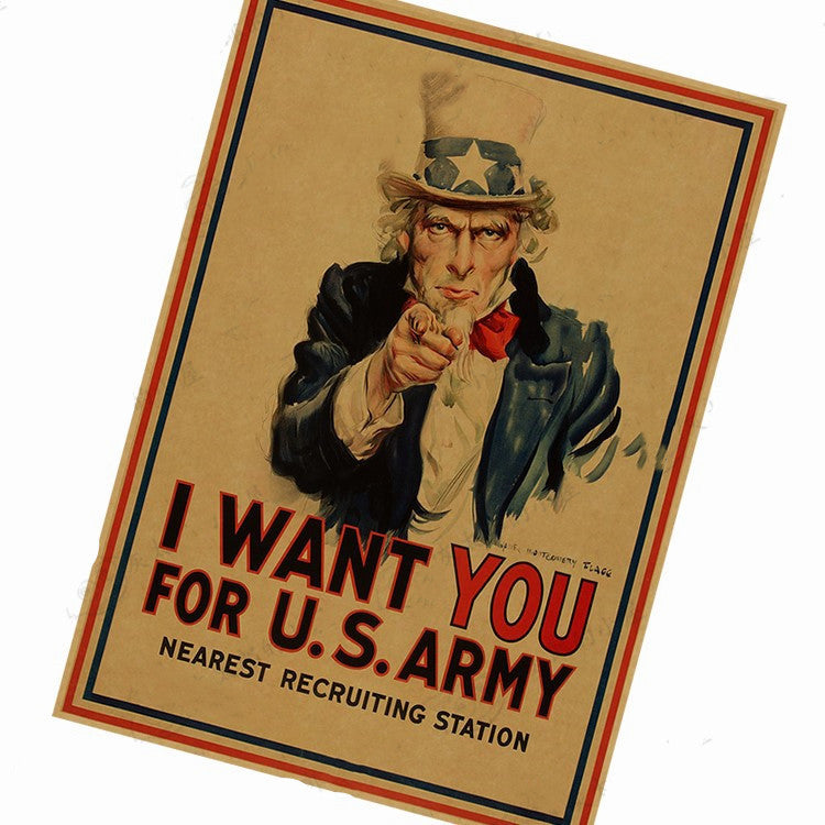 Uncle Sam I want you World War II poster