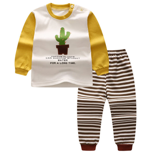 Children's Home Wear Long Sleeve  Baby Thermal Pajamas Baby Underwear Set Kids