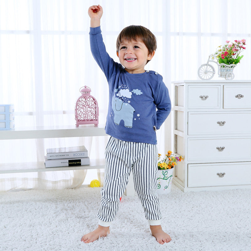 Children's Home Wear Long Sleeve  Baby Thermal Pajamas Baby Underwear Set Kids