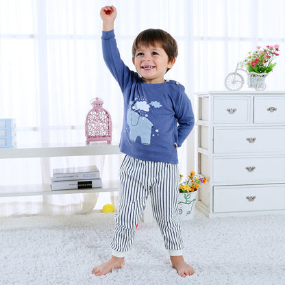 Children's Home Wear Long Sleeve  Baby Thermal Pajamas Baby Underwear Set Kids