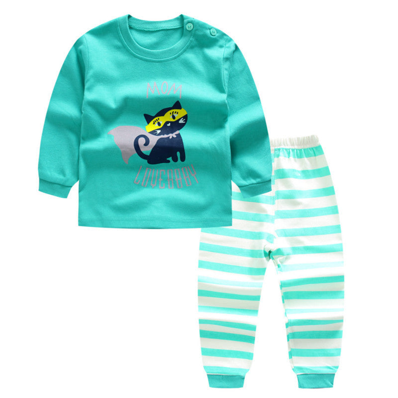 Children's Home Wear Long Sleeve  Baby Thermal Pajamas Baby Underwear Set Kids