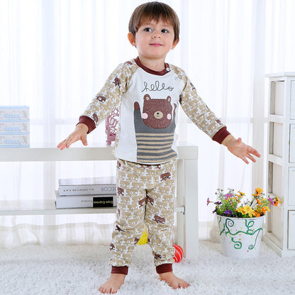 Children's Home Wear Long Sleeve  Baby Thermal Pajamas Baby Underwear Set Kids