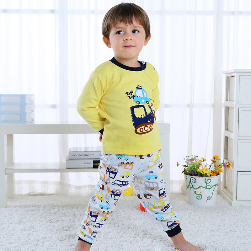 Children's Home Wear Long Sleeve  Baby Thermal Pajamas Baby Underwear Set Kids