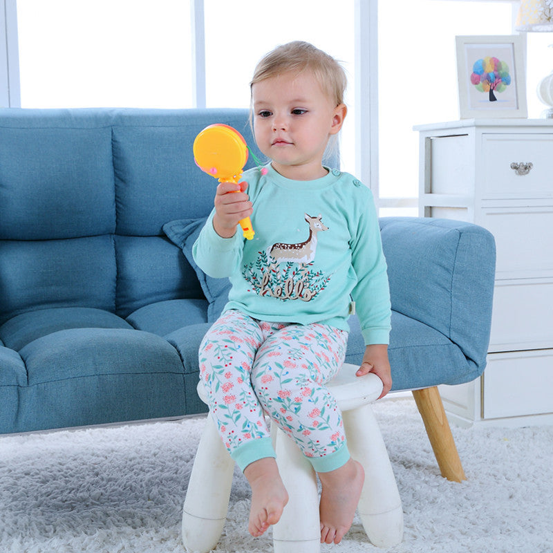 Children's Home Wear Long Sleeve  Baby Thermal Pajamas Baby Underwear Set Kids