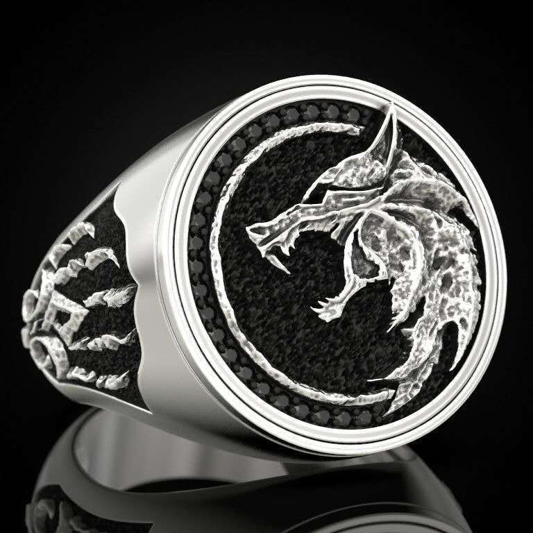 Wolf Claw Viking Warrior Retro Two-tone Men's Ring