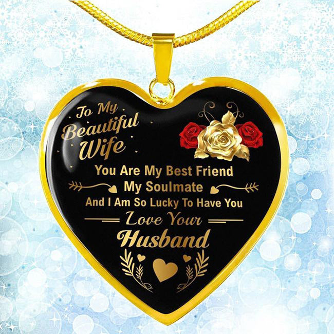 Tribute To My Beautiful Wife Love Your Husband Pendant