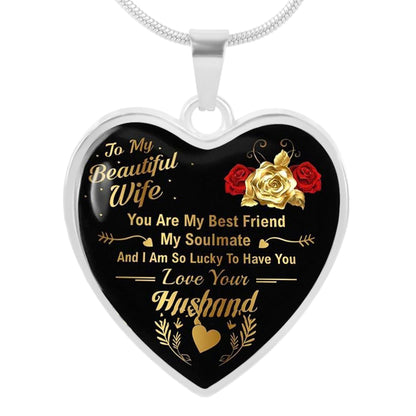 Tribute To My Beautiful Wife Love Your Husband Pendant