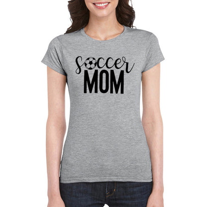 Soccer Mom T-shirt Women Soccer Football Print Game Day Sports T-shirt