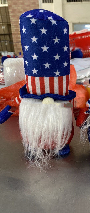Patriotic Gnomes Veteran's Day Decoration Uncle Sam Gifts Stars And Stripes Nessus Jewelry