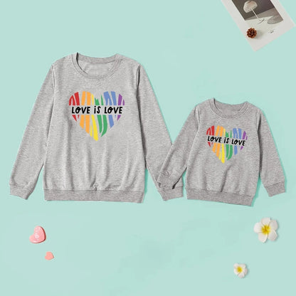 Letter Printed Parent-child Sweater Mother And Daughter  Clothes Three Colors