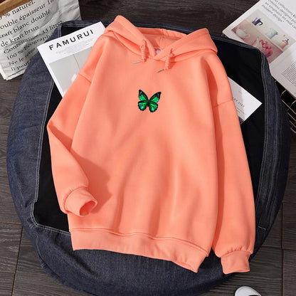 Butterfly print hoodie