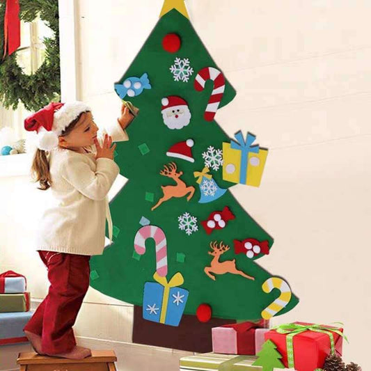 DIY Felt Christmas Tree With Three-dimensional Christmas