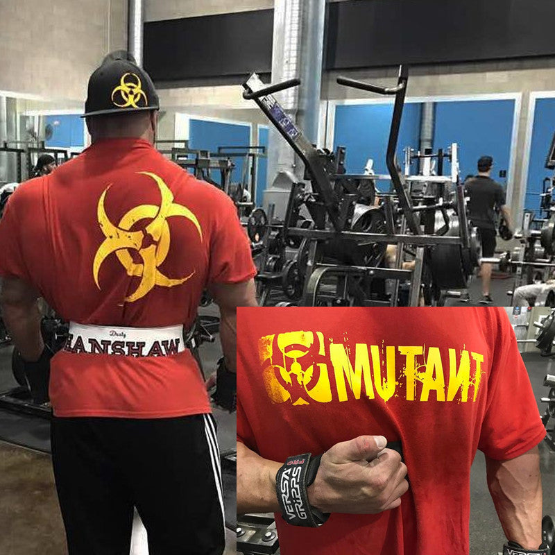Fitness Short Sleeve Male Brother Personality Printing Sports Short Sleeve