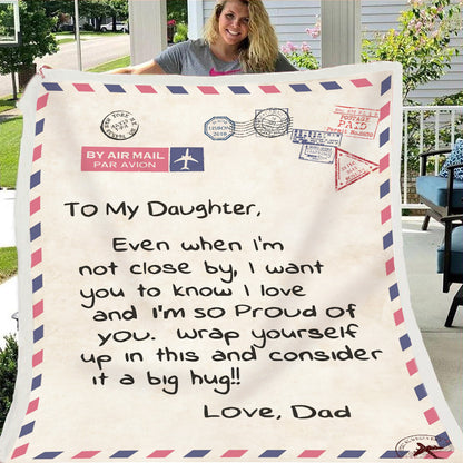 Fleece Blanket to My Daughter Son Wife Letter Printed Quilts Air Mail Blankets Positive Encourage and Love GiftsDrop Ship