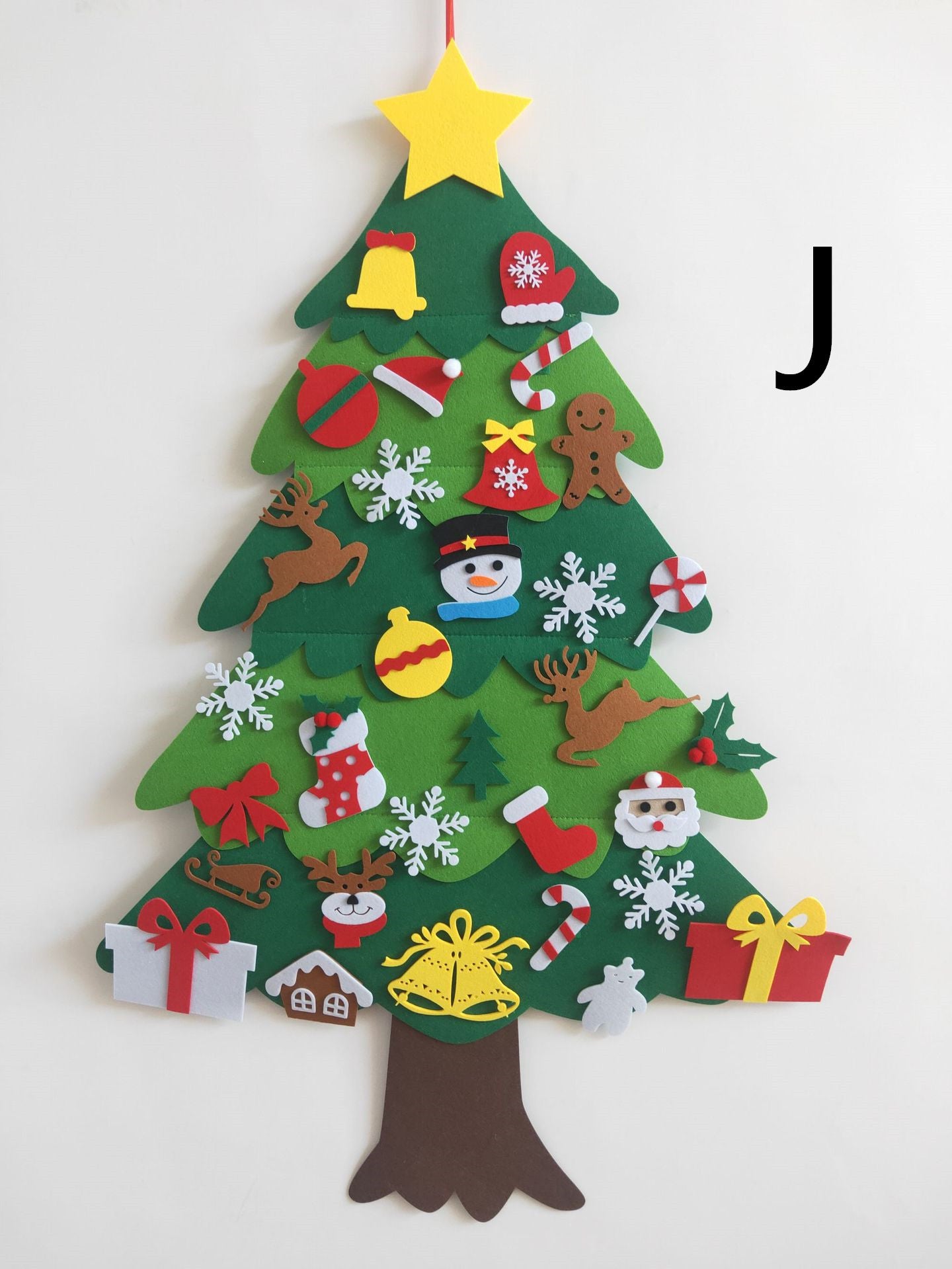 DIY Felt Christmas Tree With Three-dimensional Christmas