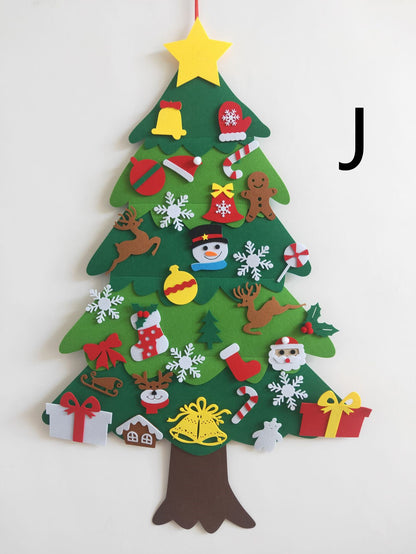 DIY Felt Christmas Tree With Three-dimensional Christmas