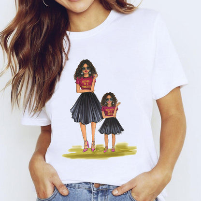 Mother And Daughter Parent-child Wear Summer Short Sleeves