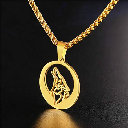 Wolf Head Pendant Necklace