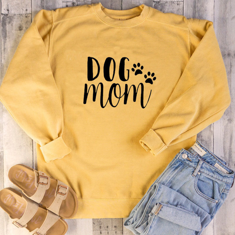 Size Women's Sweater Dog Mom European And American Tops
