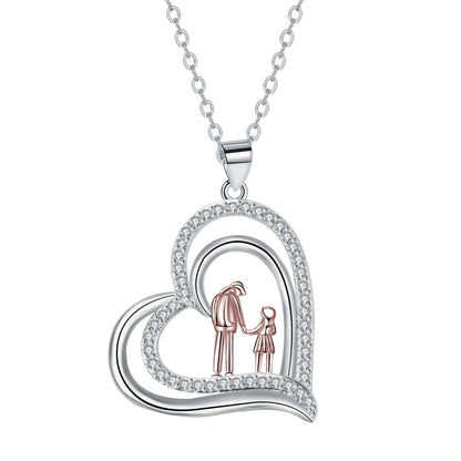 Father And Daughter Pendant Necklace Gift For Dad