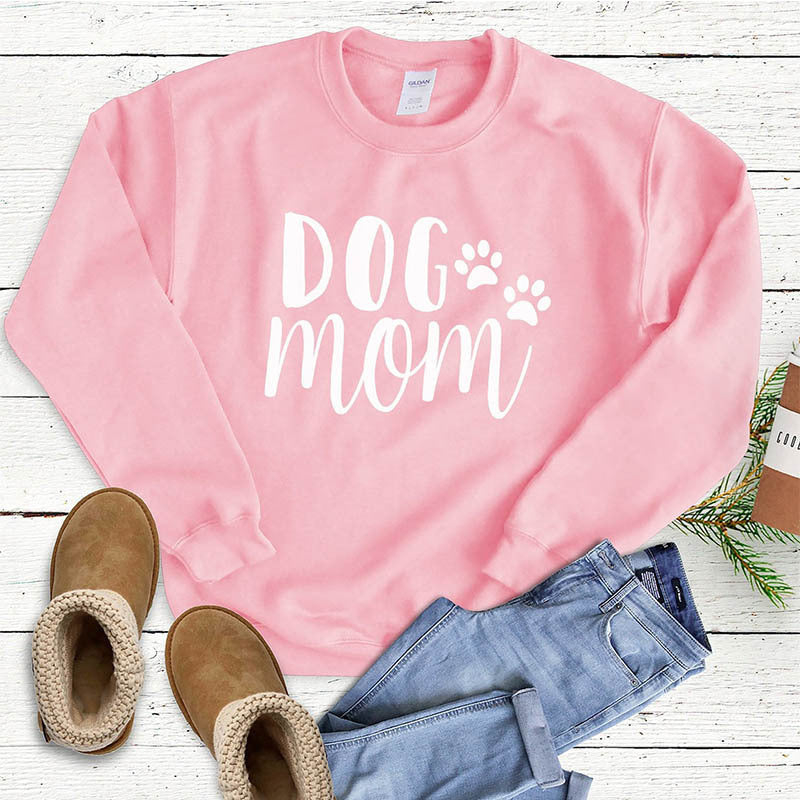 Size Women's Sweater Dog Mom European And American Tops