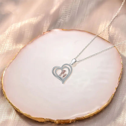 Father And Daughter Pendant Necklace Gift For Dad