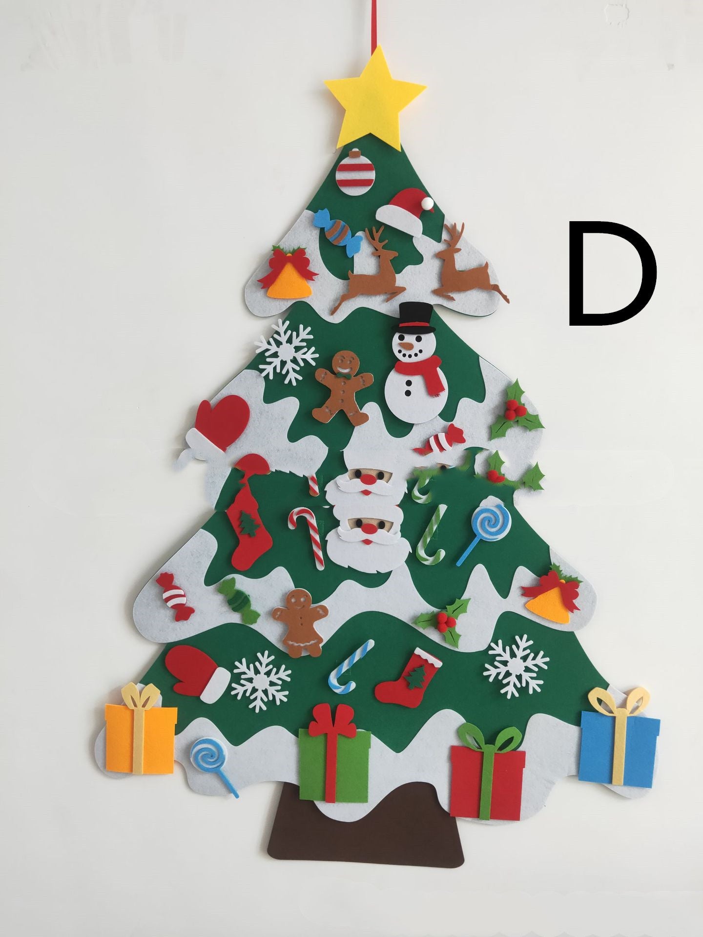 DIY Felt Christmas Tree With Three-dimensional Christmas