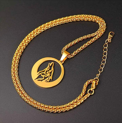 Wolf Head Pendant Necklace