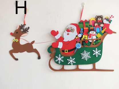 DIY Felt Christmas Tree With Three-dimensional Christmas