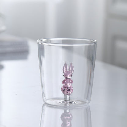 300ml Cute 3D Animal Farm Glass Cup Italy Ichendorf Design Glassware Drink Cup Whiskey Glasses Coffee Mug Kids Milk Water Teacup