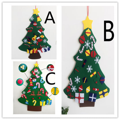 DIY Felt Christmas Tree With Three-dimensional Christmas