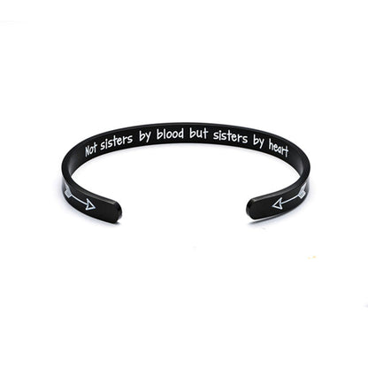 Stainless Steel Bracelet Sister Good Sister Lettering Bracelet