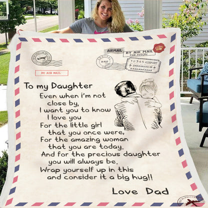 Fleece Blanket to My Daughter Son Wife Letter Printed Quilts Air Mail Blankets Positive Encourage and Love GiftsDrop Ship