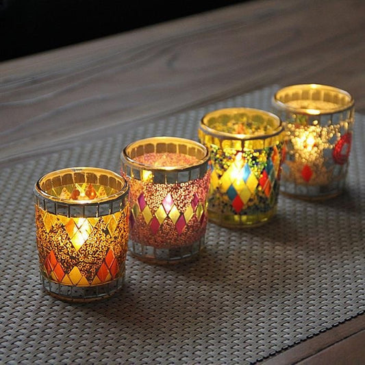 Small Glass Candlestick Candlestick Dining Bar Decorative Jewelry