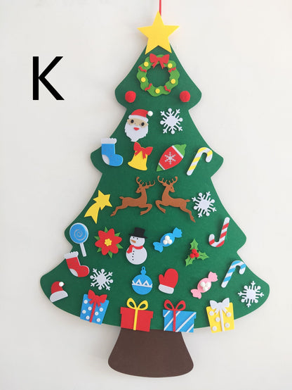 DIY Felt Christmas Tree With Three-dimensional Christmas