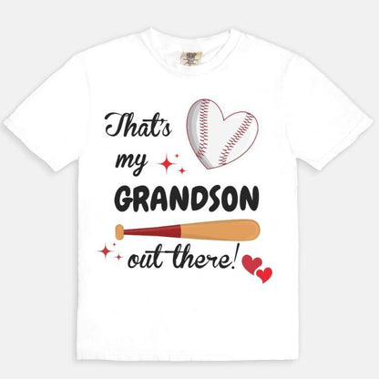 European And American Grandma Baseball T-shirt-that's My Grandson