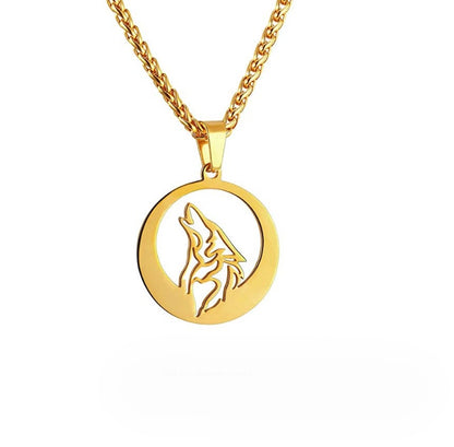 Wolf Head Pendant Necklace