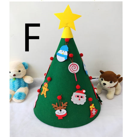 DIY Felt Christmas Tree With Three-dimensional Christmas