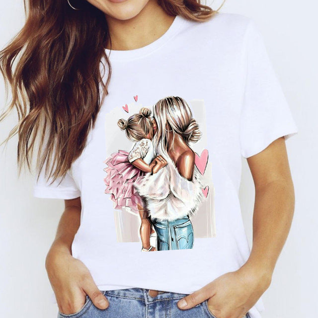 Mother And Daughter Parent-child Wear Summer Short Sleeves