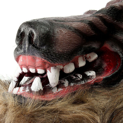 Halloween Masquerade Bar Decoration Cool Shape Vinyl Wolf Head Mask Hood