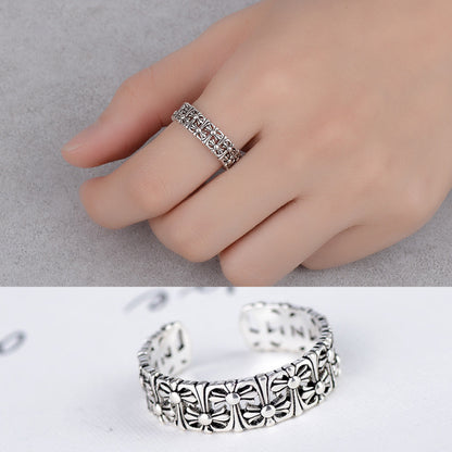 Cross Crochet  Aunt Vintage Ring