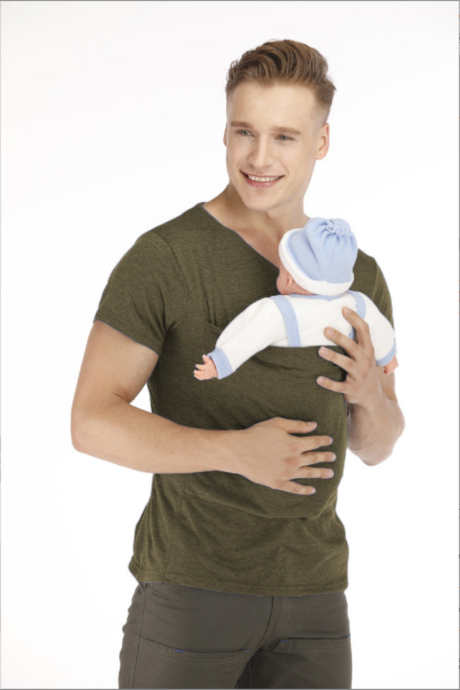 Dad Multifunctional Clothes Kangaroo Mummy Vest Long Sleeve
